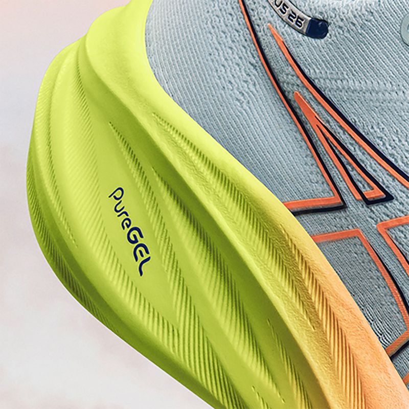 Buty do biegania damskie ASICS Gel-Nimbus 26 Paris cool grey/safety yellow 10