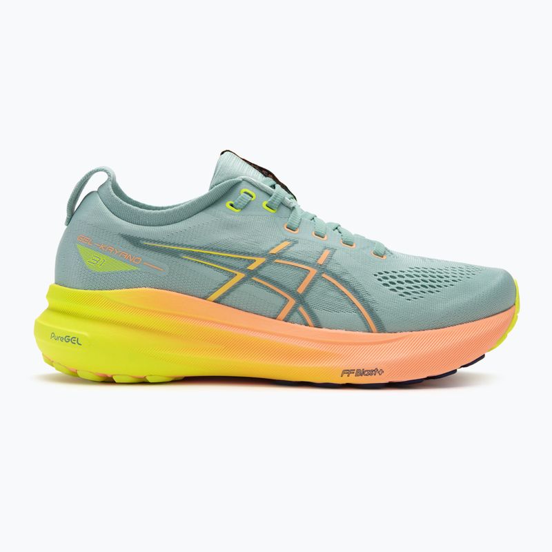 Buty do biegania męskie ASICS Gel-Kayano 31 Paris light celadon/safety yellow 2