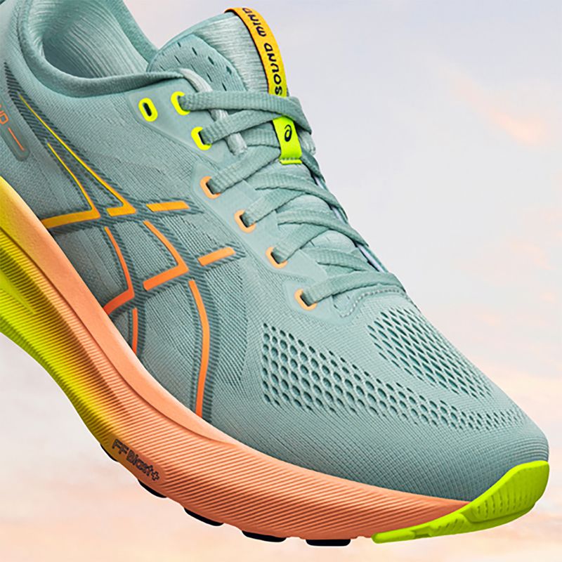 Buty do biegania męskie ASICS Gel-Kayano 31 Paris light celadon/safety yellow 10