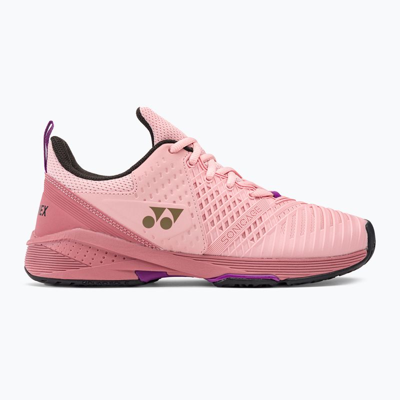 Buty do tenisa damskie YONEX Sonicage 3 pink/beige 2