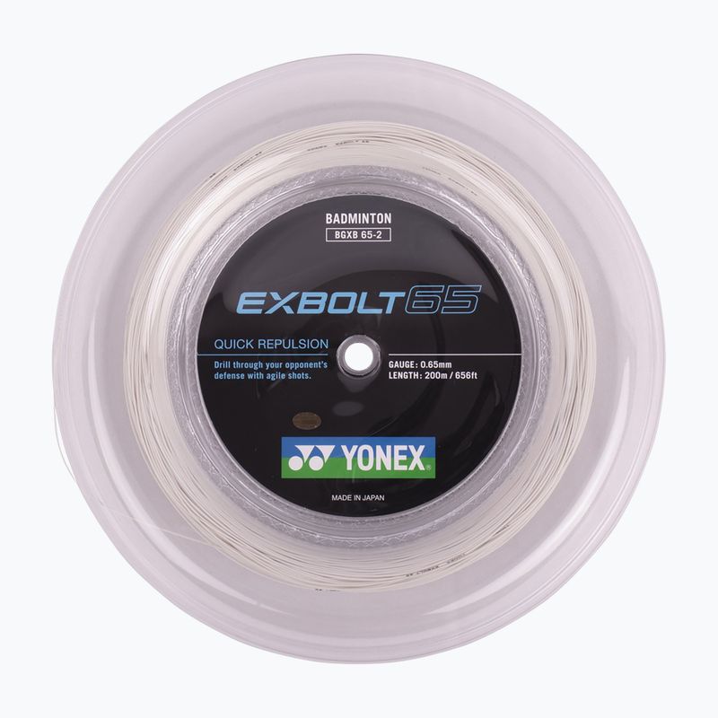 Naciąg badmintonowy YONEX Exbolt 65 Set 10 m white