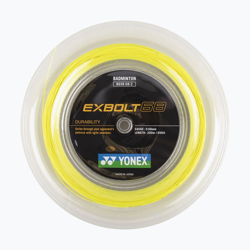 Naciąg badmintonowy YONEX Exbolt 68 Set 10 m yellow