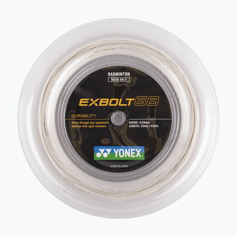 Naciąg badmintonowy YONEX Exbolt 68 Set 10 m white