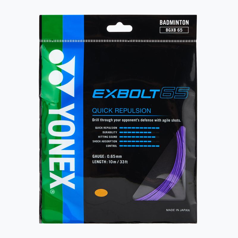 Naciąg badmintonowy YONEX Exbolt 65 Set 10 m purple