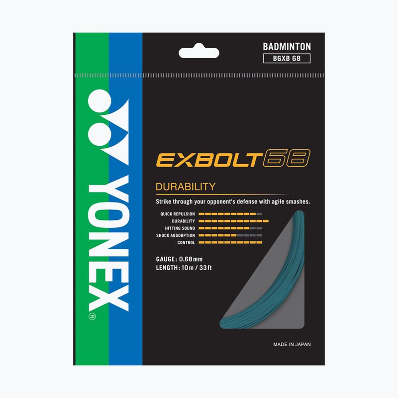 Naciąg badmintonowy YONEX Exbolt 68 Set 10 m turquoise 2