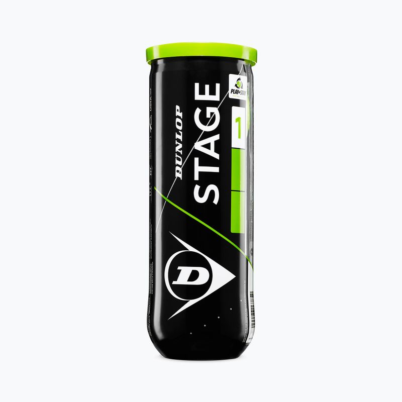 Piłki tenisowe dziecięce Dunlop Stage 1 3 szt. zielone 601338 2