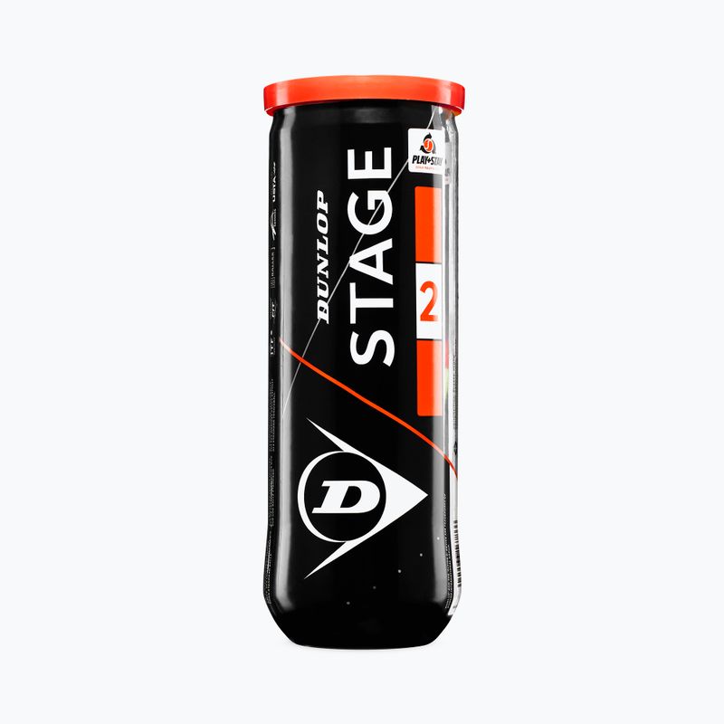 Piłki tenisowe dziecięce Dunlop Stage 2 3 szt. pomarańczowo-żółte 601339 2