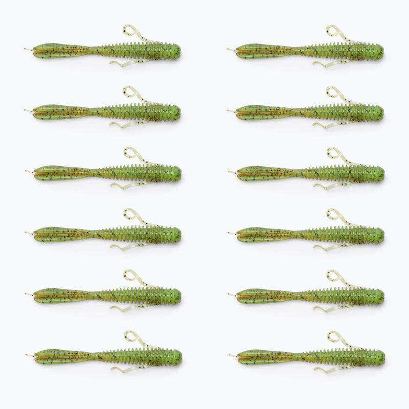 Przynęta gumowa Keitech Hog Impact 12 szt. green pumpkin/chartreuse