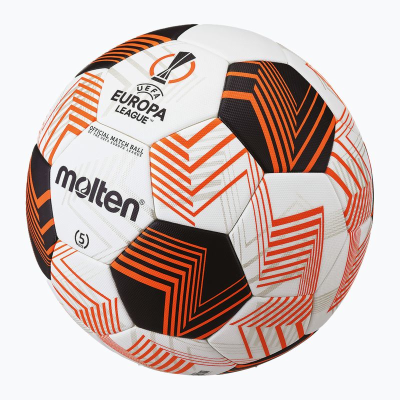 Piłka do piłki nożnej Molten F5U5000-34 Fifa UEFA Europa League 23/24 white/orange rozmiar 5 3