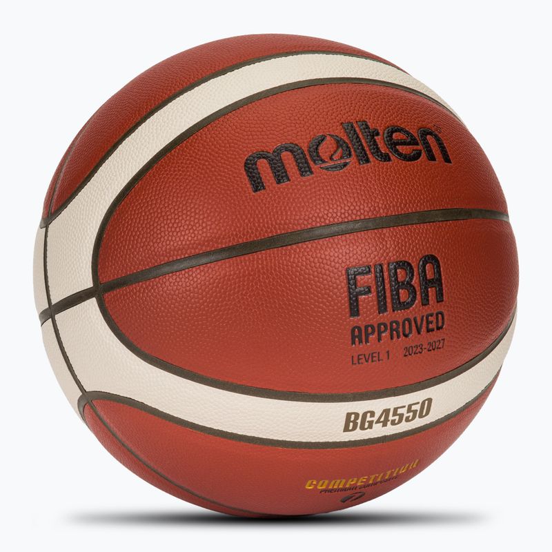 Piłka do koszykówki Molten B7G4550 FIBA brown rozmiar 7 2