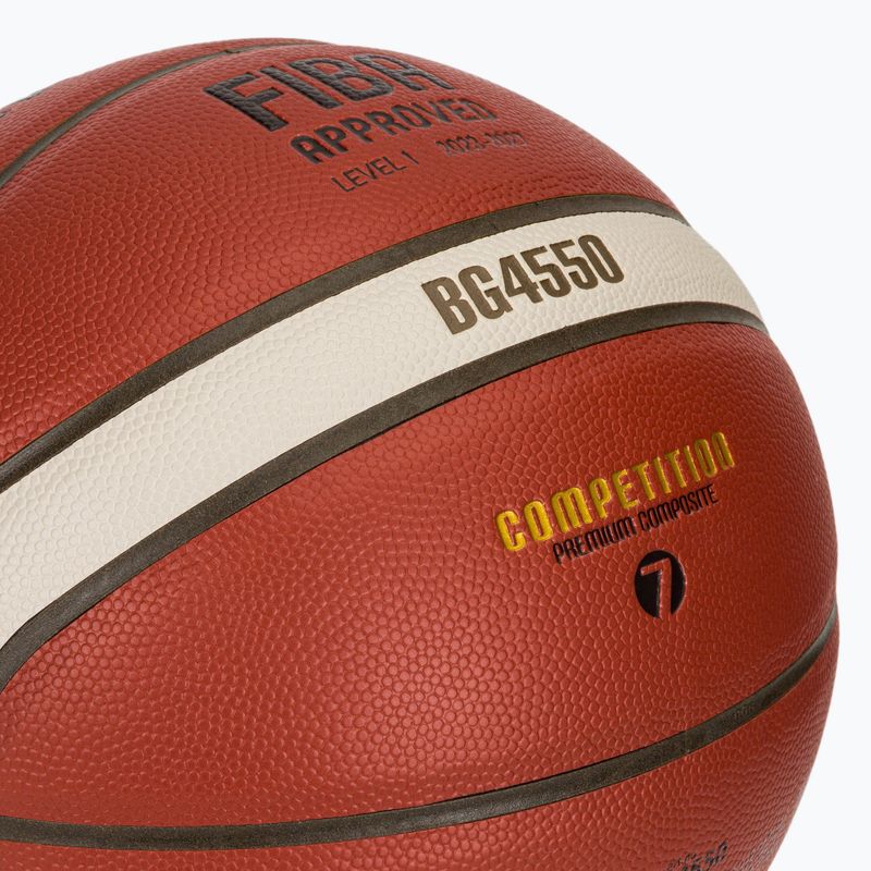 Piłka do koszykówki Molten B7G4550 FIBA brown rozmiar 7 3