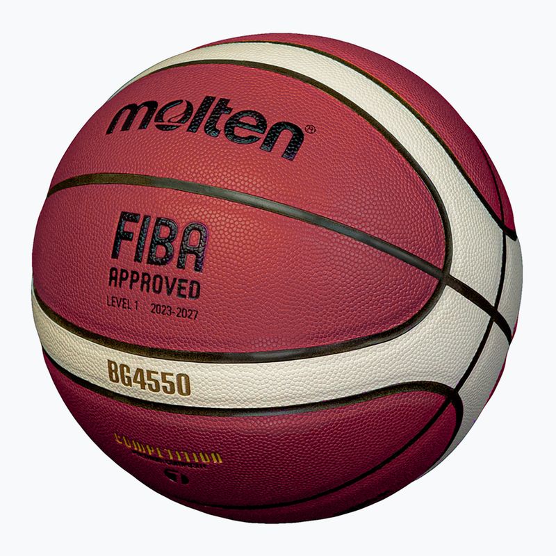 Piłka do koszykówki Molten B7G4550 FIBA brown rozmiar 7 2