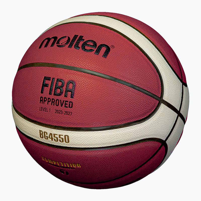 Piłka do koszykówki Molten B7G4050 FIBA brown rozmiar 7 2