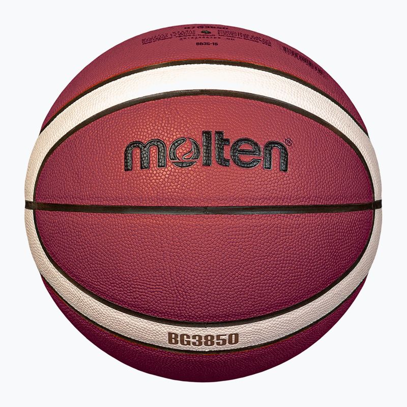 Piłka do koszykówki Molten B7G3850 FIBA brown rozmiar 7 2