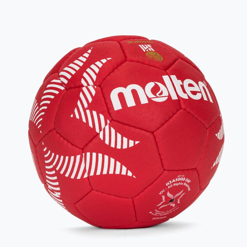 Piłka do piłki ręcznej Molten H3A5000-S4F IHF OFFICIAL BALL PARIS 2024 red rozmiar 3 3