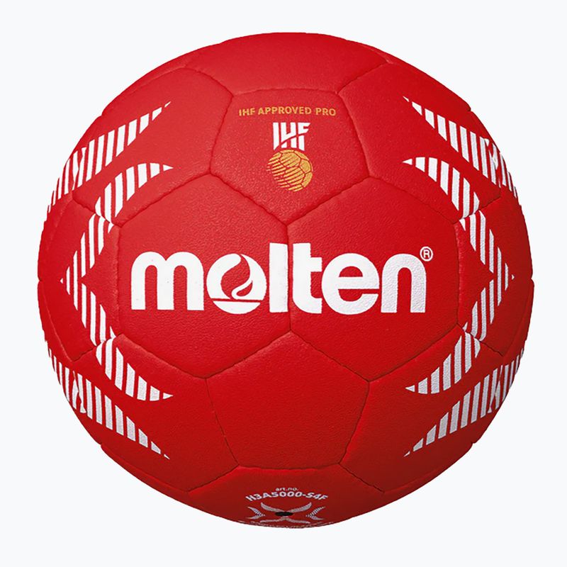Piłka do piłki ręcznej Molten H3A5000-S4F IHF OFFICIAL BALL PARIS 2024 red rozmiar 3 2