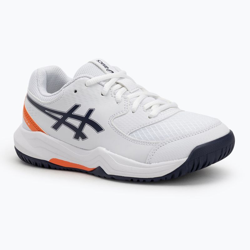 Buty do tenisa dziecięce ASICS Gel-Dedicate 8 GS Jr white/indigo fog