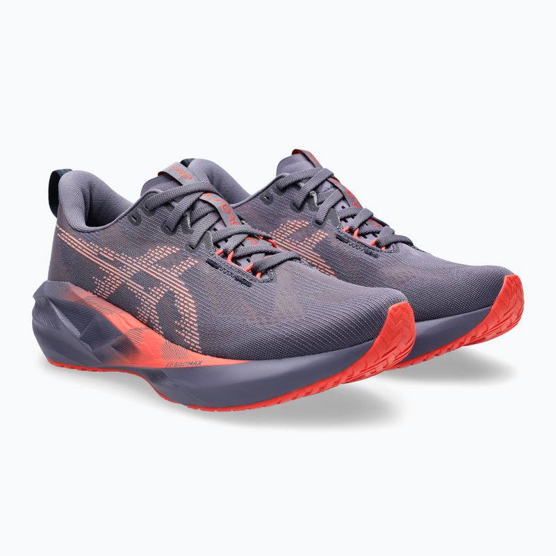 Buty do biegania damskie ASICS Novablast 5 greyish purple/coral reef 3