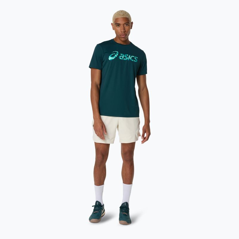 Koszulka tenisowa męska ASICS Match Seasonal Graphic Tee saxon green 2