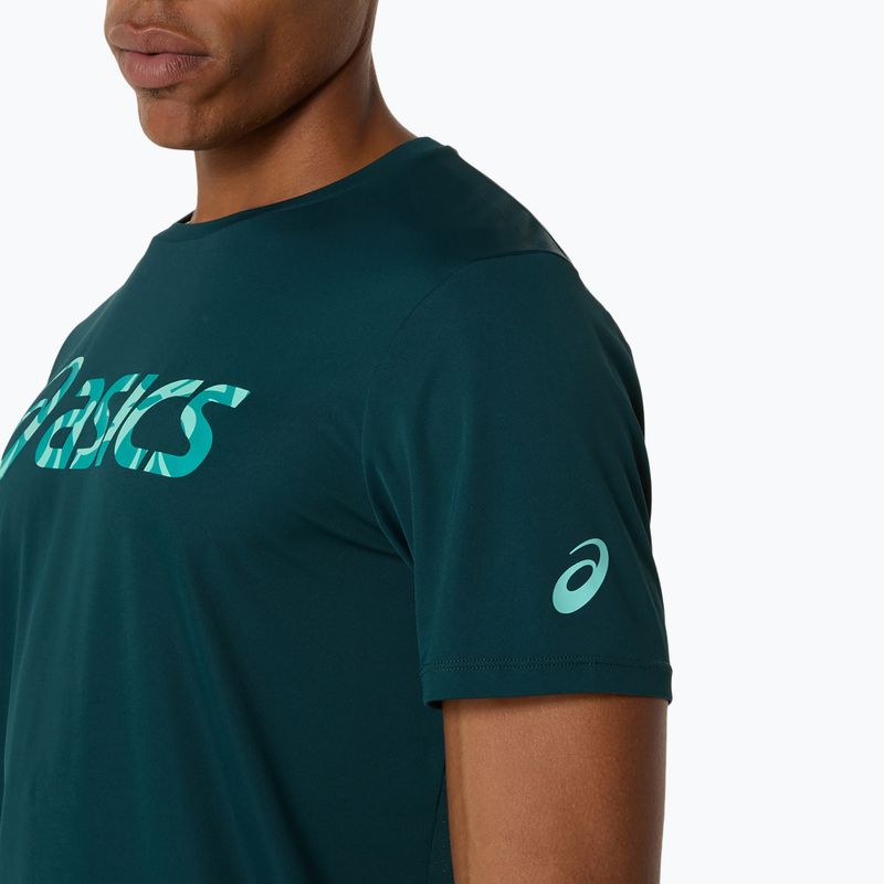Koszulka tenisowa męska ASICS Match Seasonal Graphic Tee saxon green 5