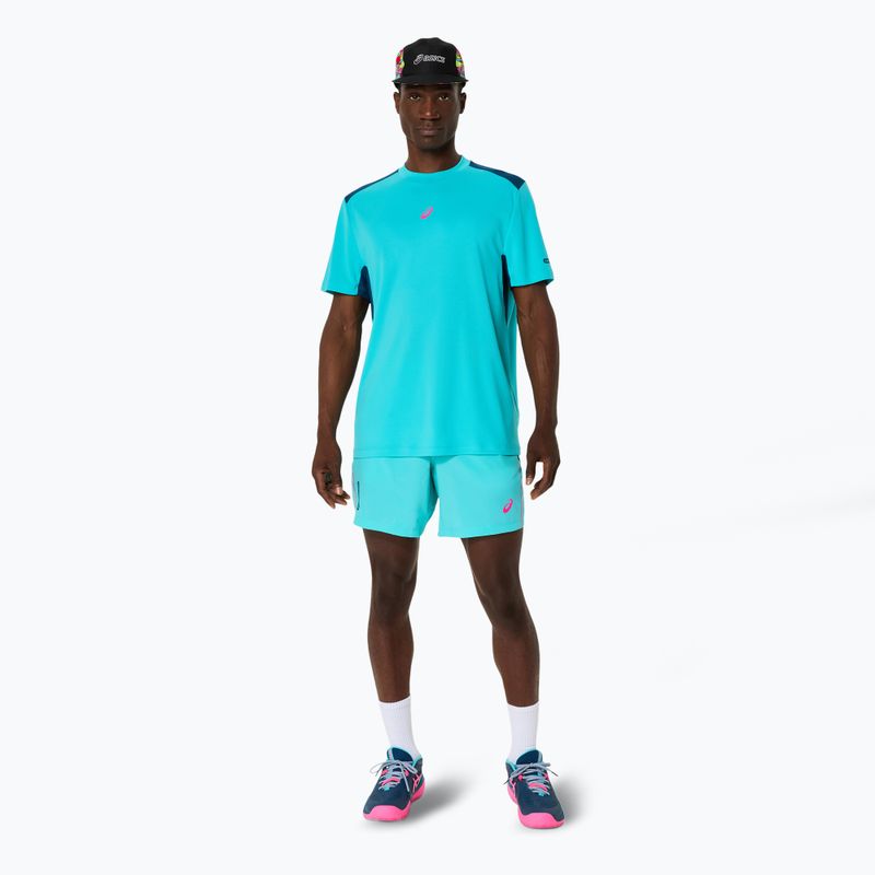 Koszulka tenisowa męska ASICS Padel Court Top energy aqua 2