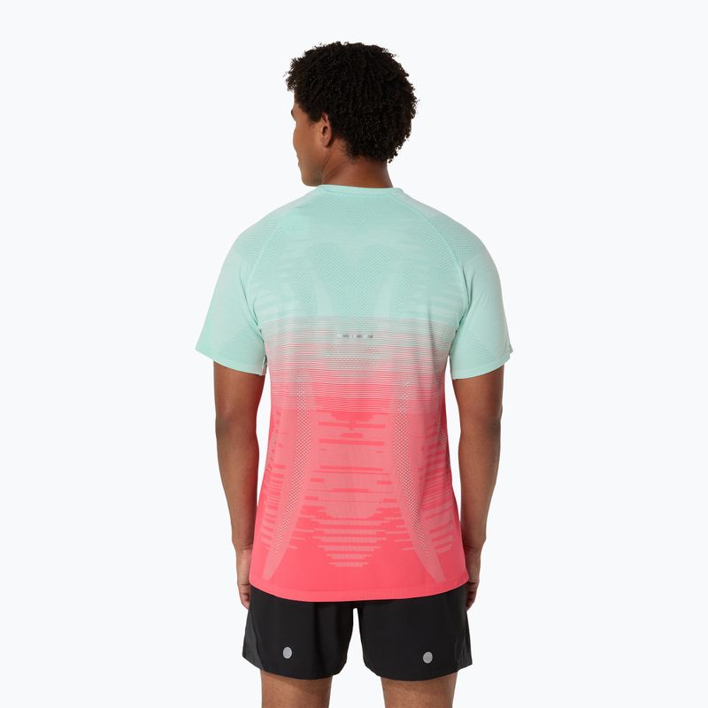 Koszulka do biegania męska ASICS Seamless performance coral reef/oasis green 3