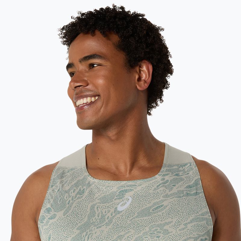 Tank top do biegania męski ASICS Fujitrail Singlet white sage/rainy lake 4