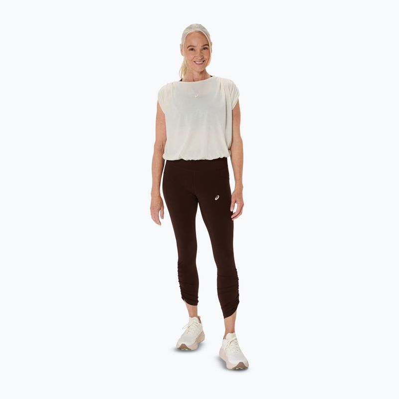 Legginsy do biegania damskie ASICS Nagino Run Adjustable Tight coffee 2