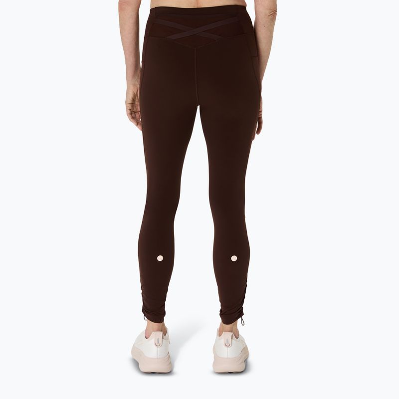 Legginsy do biegania damskie ASICS Nagino Run Adjustable Tight coffee 3
