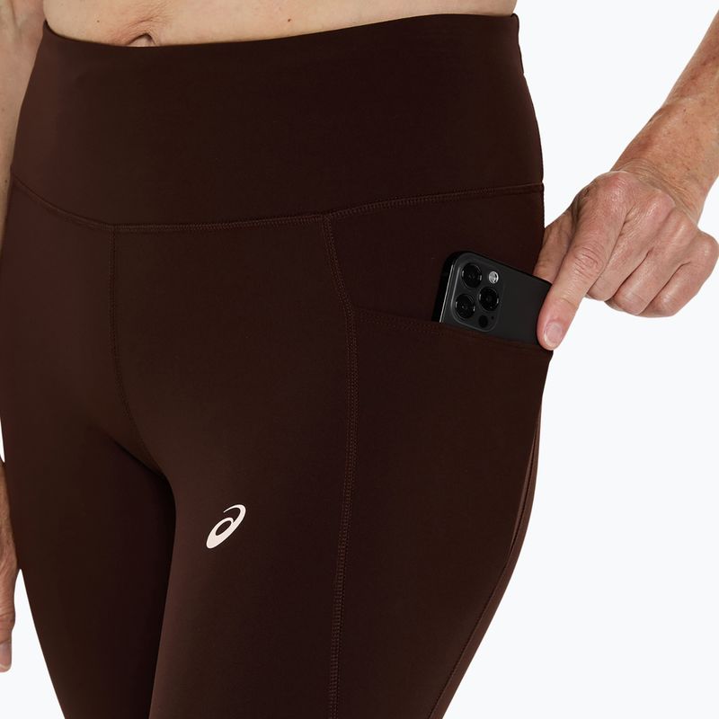 Legginsy do biegania damskie ASICS Nagino Run Adjustable Tight coffee 5