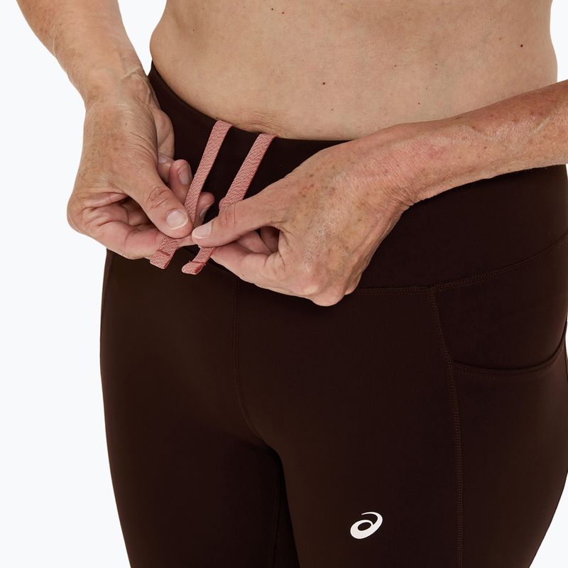 Legginsy do biegania damskie ASICS Nagino Run Adjustable Tight coffee 6