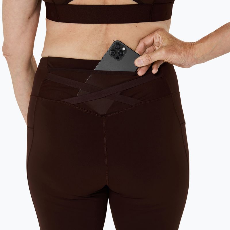 Legginsy do biegania damskie ASICS Nagino Run Adjustable Tight coffee 9