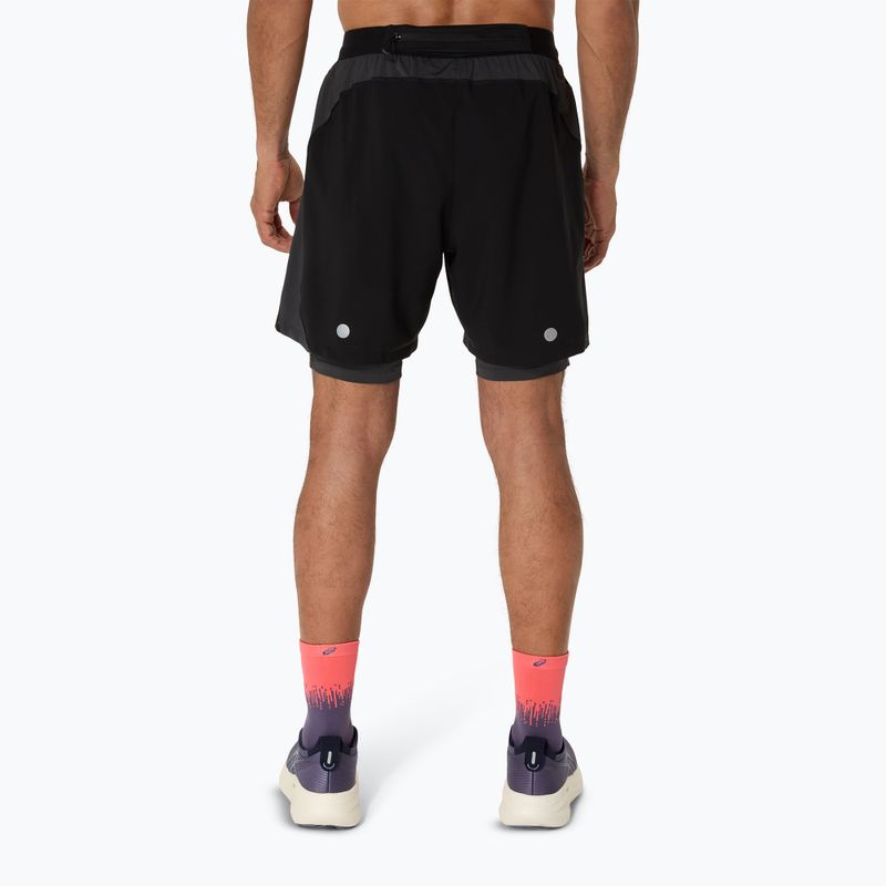 Spodenki do biegania męskie ASICS Road 2N1 7IN performance black/graphite grey 3