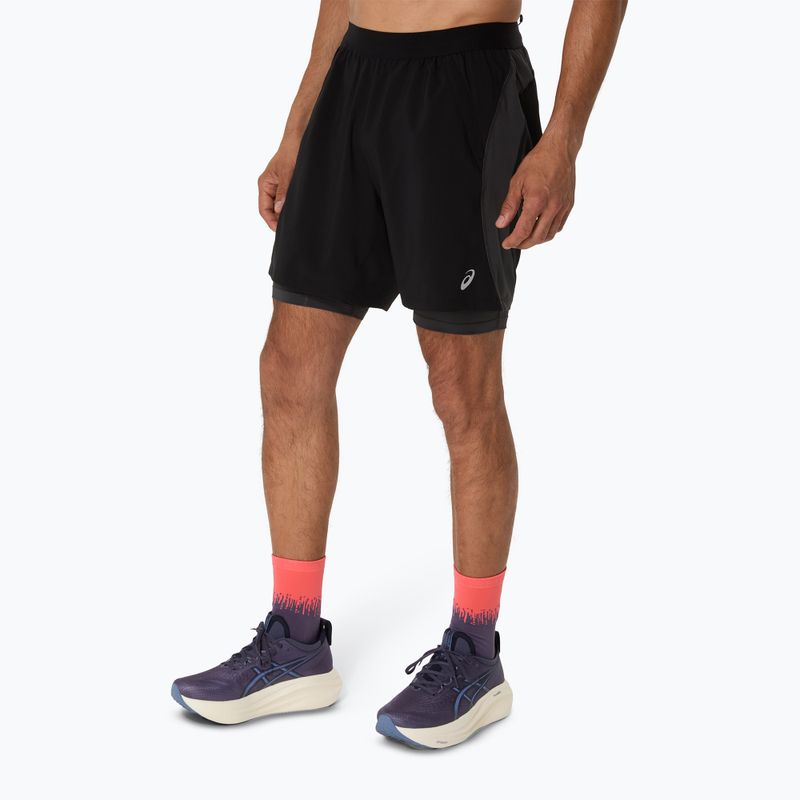 Spodenki do biegania męskie ASICS Road 2N1 7IN performance black/graphite grey 4