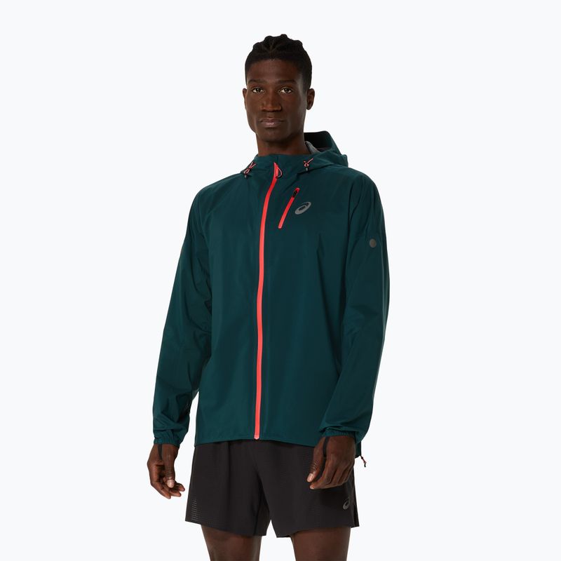 Kurtka do biegania męska ASICS Fujitrail Elite Waterproof saxon green