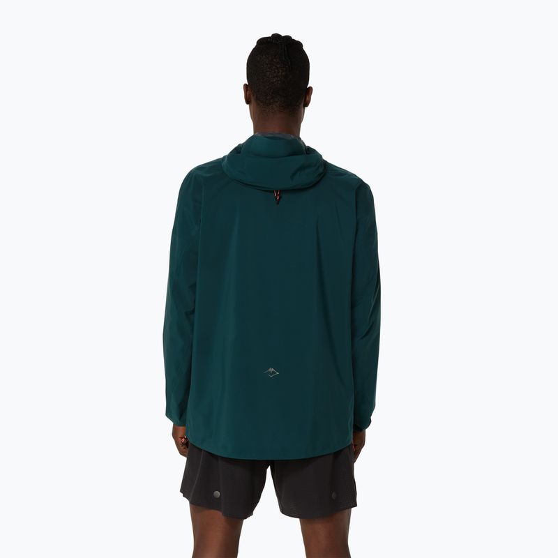 Kurtka do biegania męska ASICS Fujitrail Elite Waterproof saxon green 3