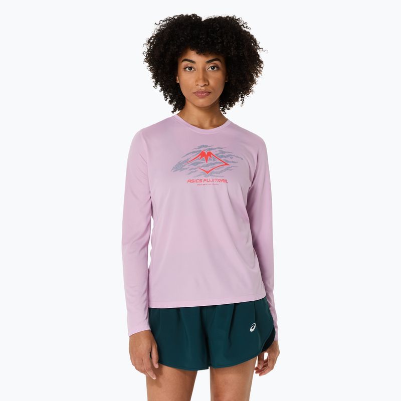 Longsleeve do biegania damski ASICS Fujitrail Logo light ube