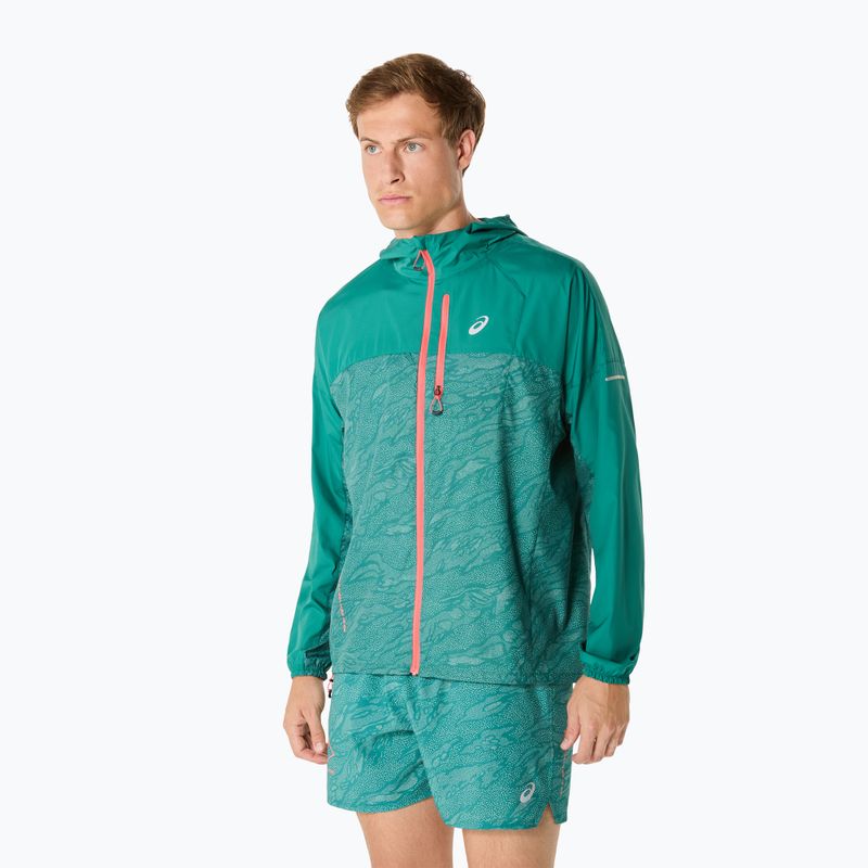 Kurtka do biegania męska ASICS Fujitrail Packable rainy lake/birch 4