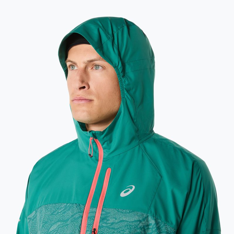 Kurtka do biegania męska ASICS Fujitrail Packable rainy lake/birch 5