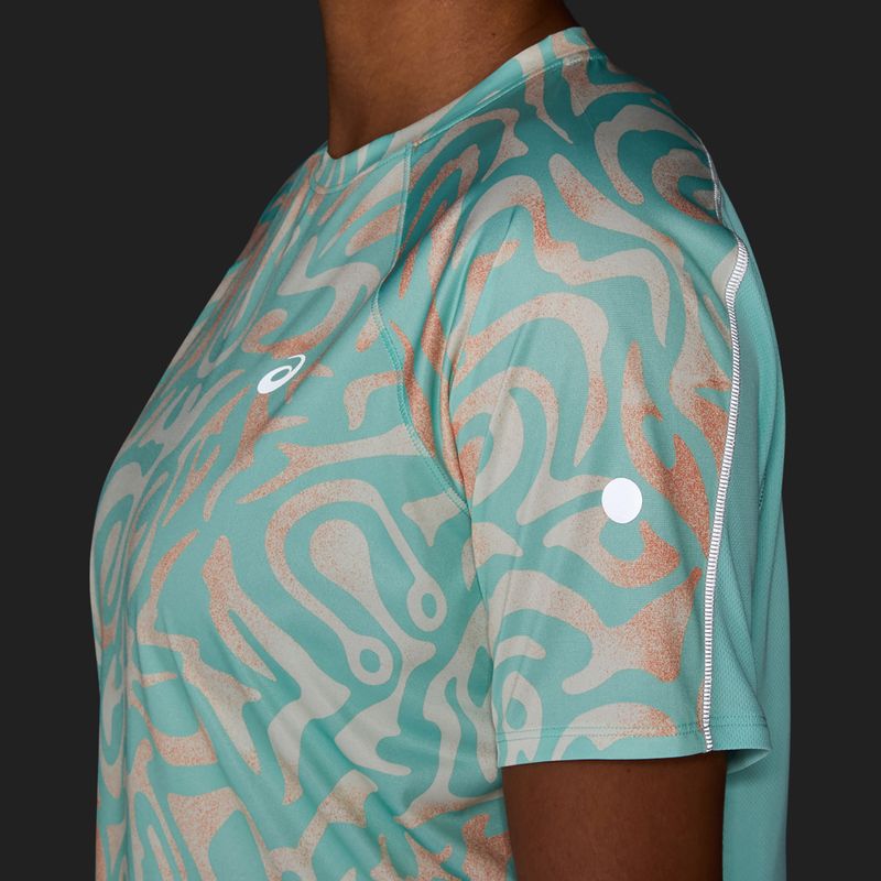 Koszulka do biegania damska ASICS Road Lite-Show oasis green/multi color 7