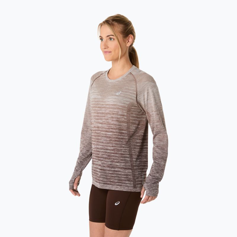 Longsleeve do biegania damski ASICS Seamless taupe grey/coffee 4