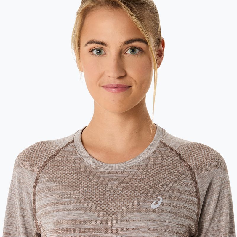 Longsleeve do biegania damski ASICS Seamless taupe grey/coffee 5