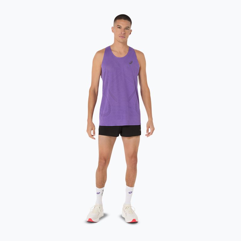 Koszulka do biegania męska ASICS Metarun Singlet edo purple 2