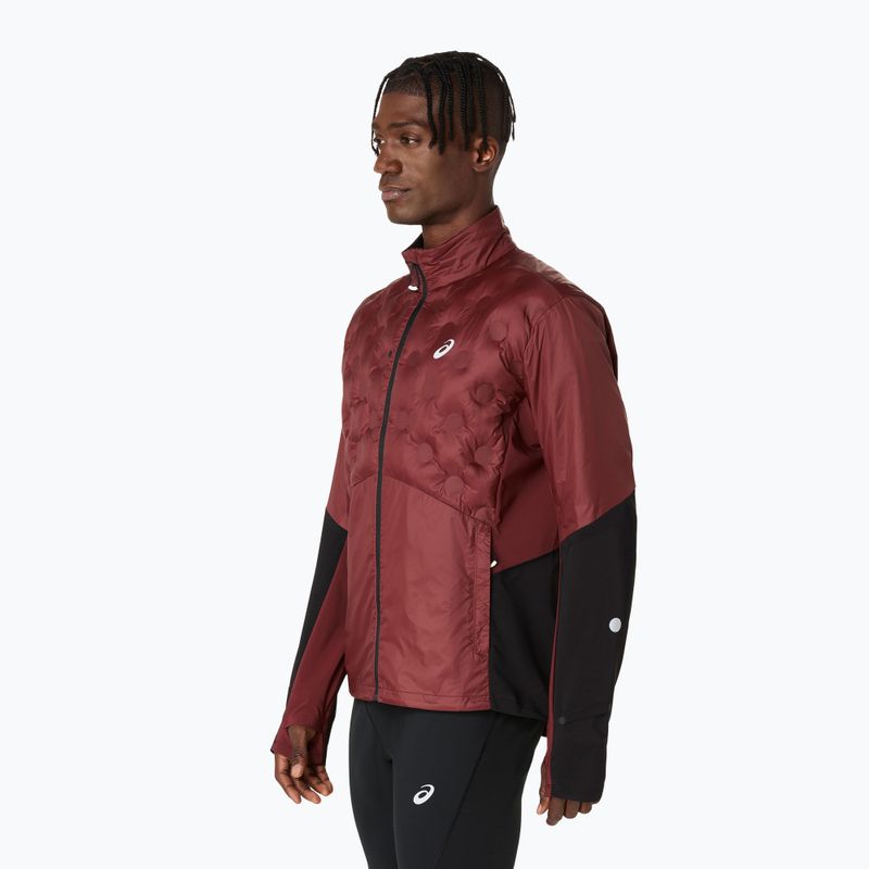 Kurtka do biegania męska ASICS Road Winter dark red planet 4