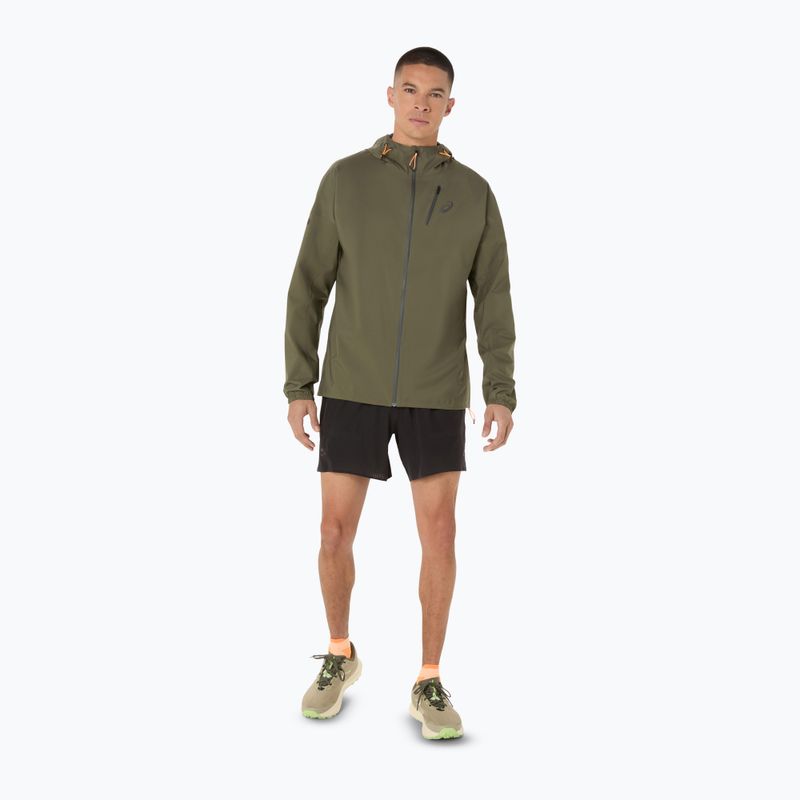 Kurtka do biegania męska ASICS Fujitrail Elite Waterproof mantle green 2