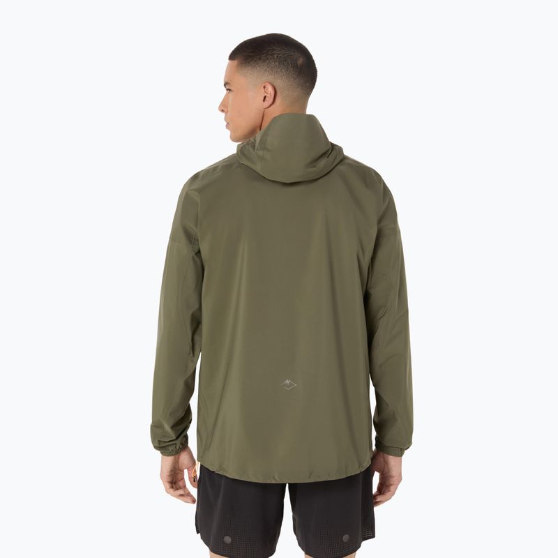 Kurtka do biegania męska ASICS Fujitrail Elite Waterproof mantle green 3