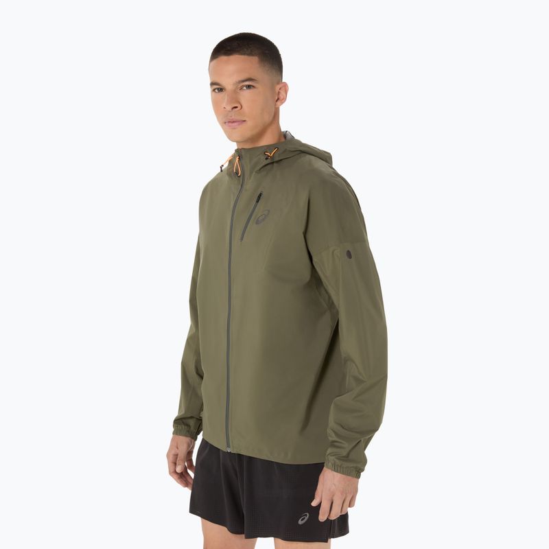 Kurtka do biegania męska ASICS Fujitrail Elite Waterproof mantle green 4
