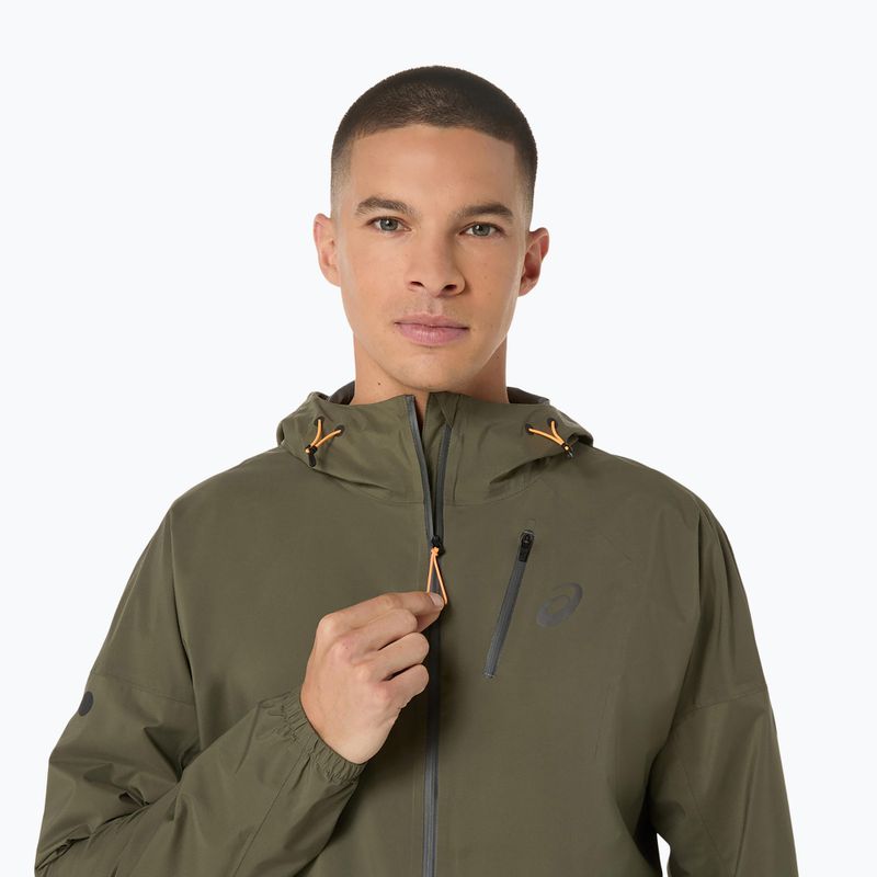 Kurtka do biegania męska ASICS Fujitrail Elite Waterproof mantle green 5