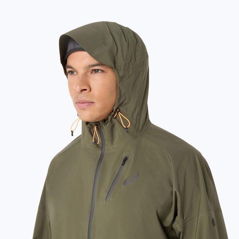 Kurtka do biegania męska ASICS Fujitrail Elite Waterproof mantle green 7
