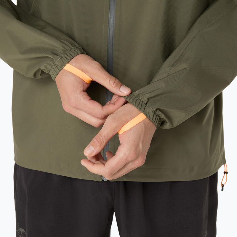 Kurtka do biegania męska ASICS Fujitrail Elite Waterproof mantle green 9
